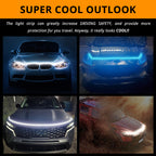 Dynamic scanning hood light bar for automobiles