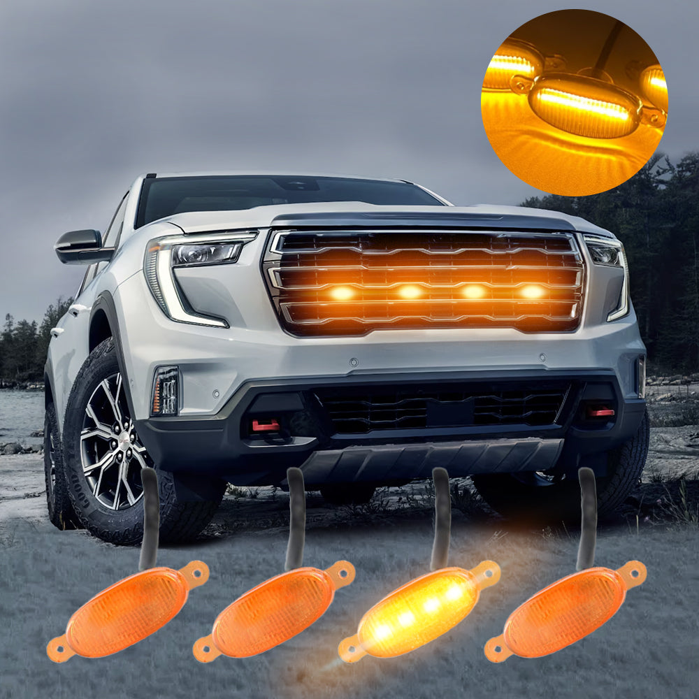 Amber truck grille lights