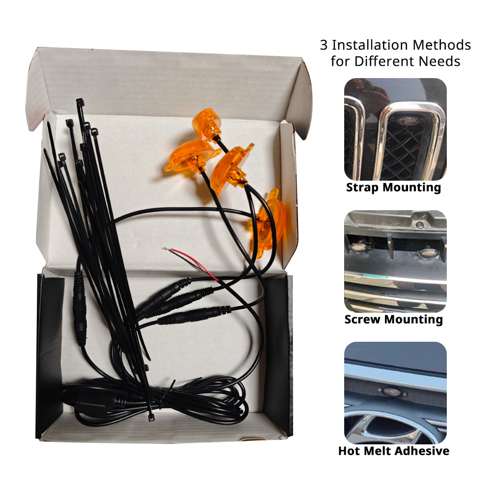 Amber truck grille lights