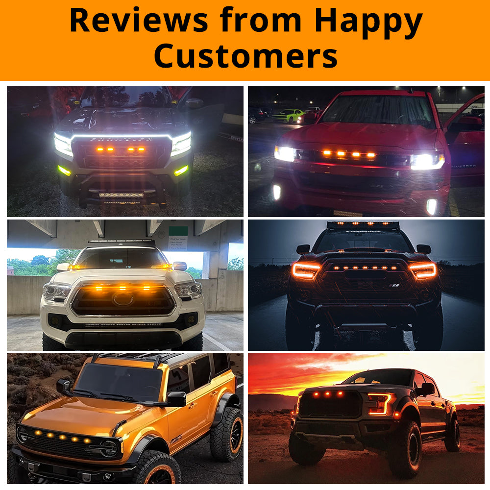 Amber truck grille lights