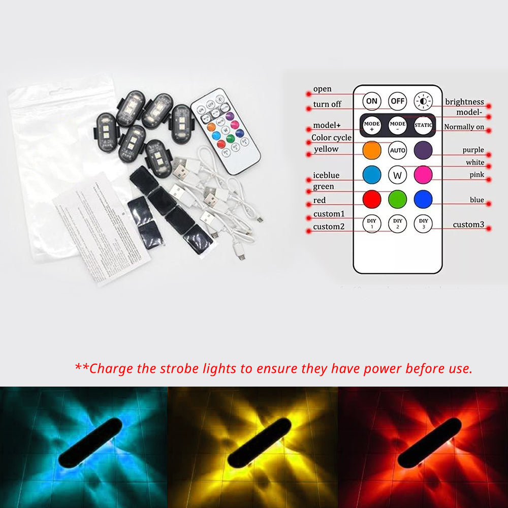 RGB LED remote control strobe light