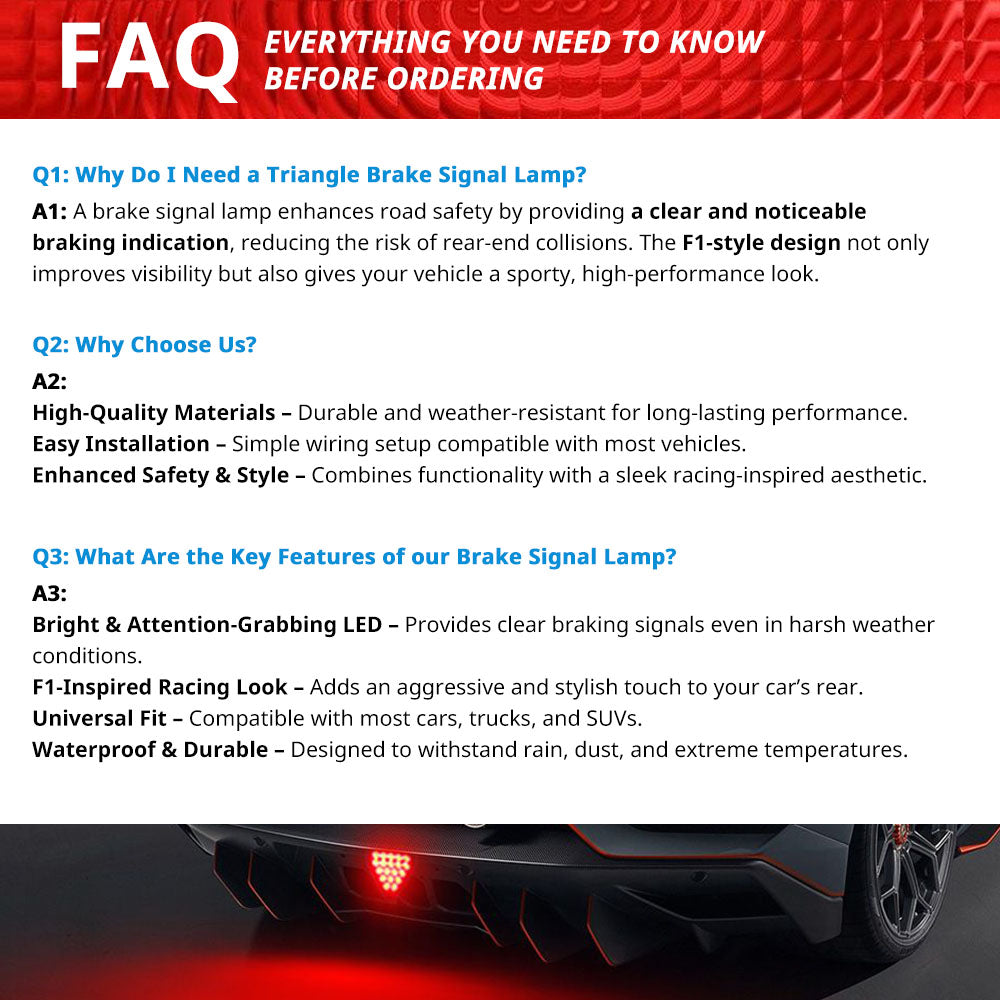 Triangular brake signal light
