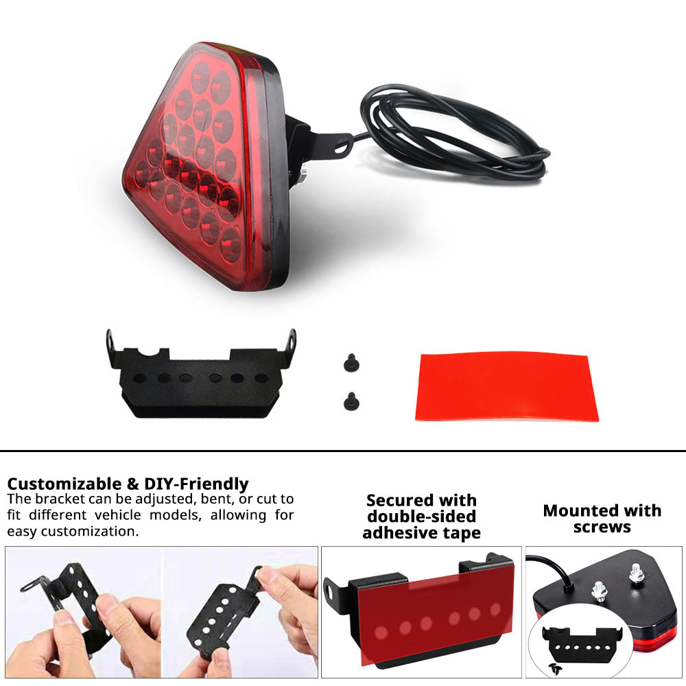 Triangular brake signal light