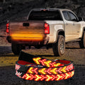 Pickup truck tailgate fishbone taillight strip